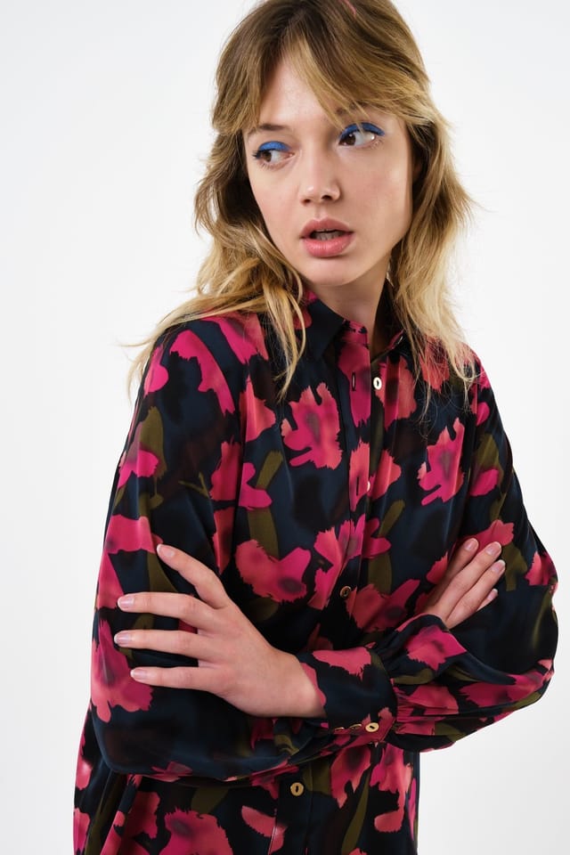 Louche Louche Women's Byron Watermark Floral Print Shirt - 3