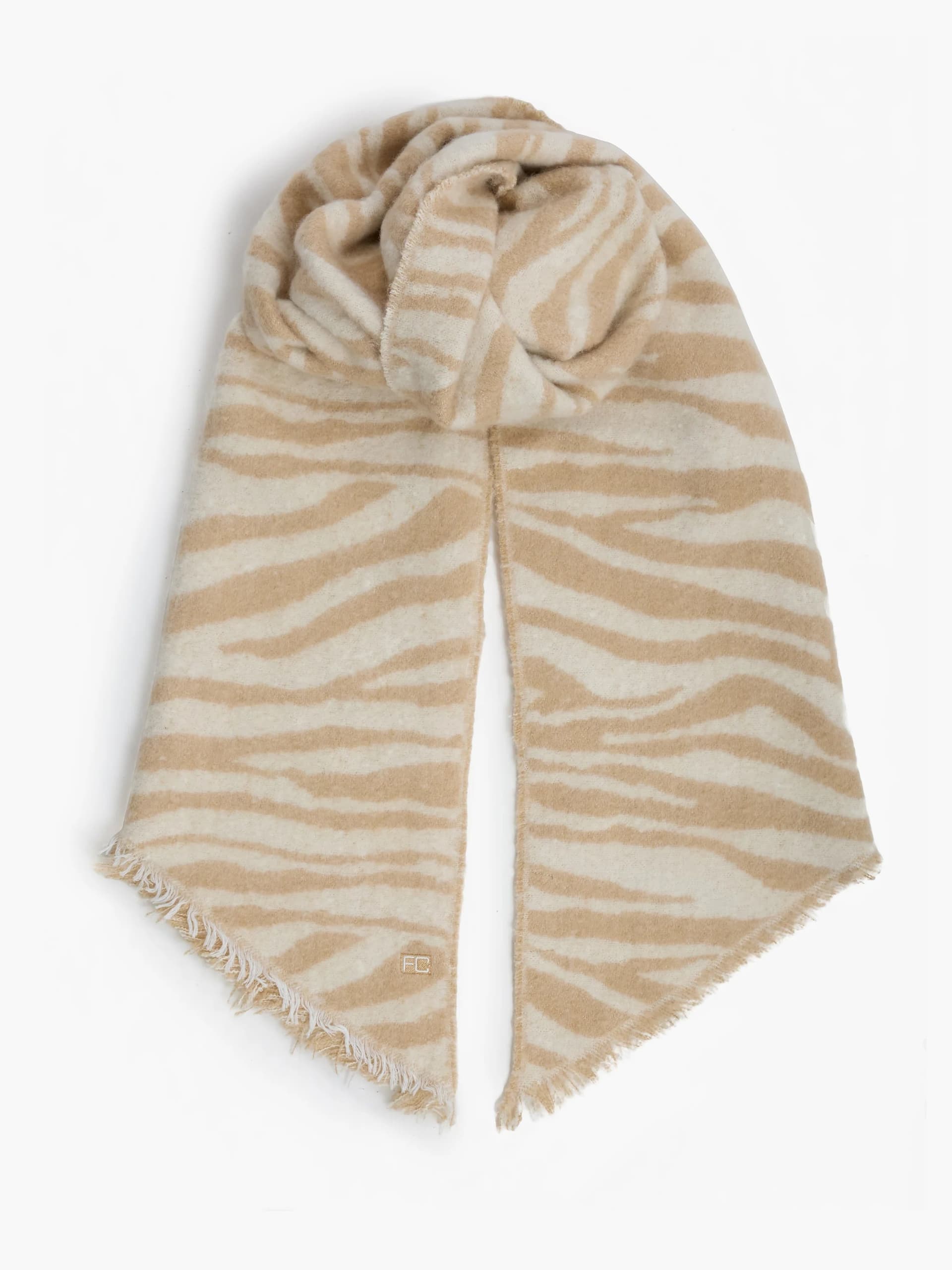 French Connection French Connection Camel/Classic Cream Zebra Scarf