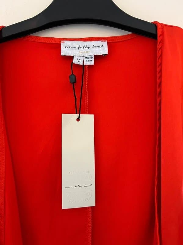 Never Fully Dressed luxury silk tie dress