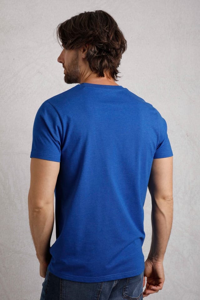 Weird Fish Weird Fish Men's Hooked Branded T-Shirt in Cobalt - 3