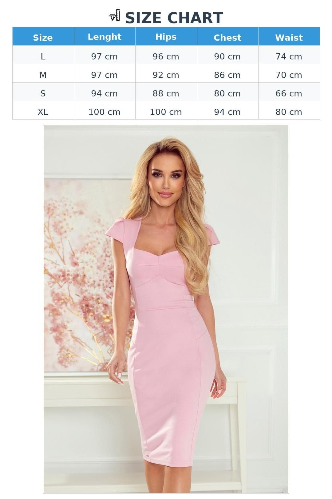 Love Lace Love Lace Women's Powder Pink Classic Midi Dress Short Sleeves - 4