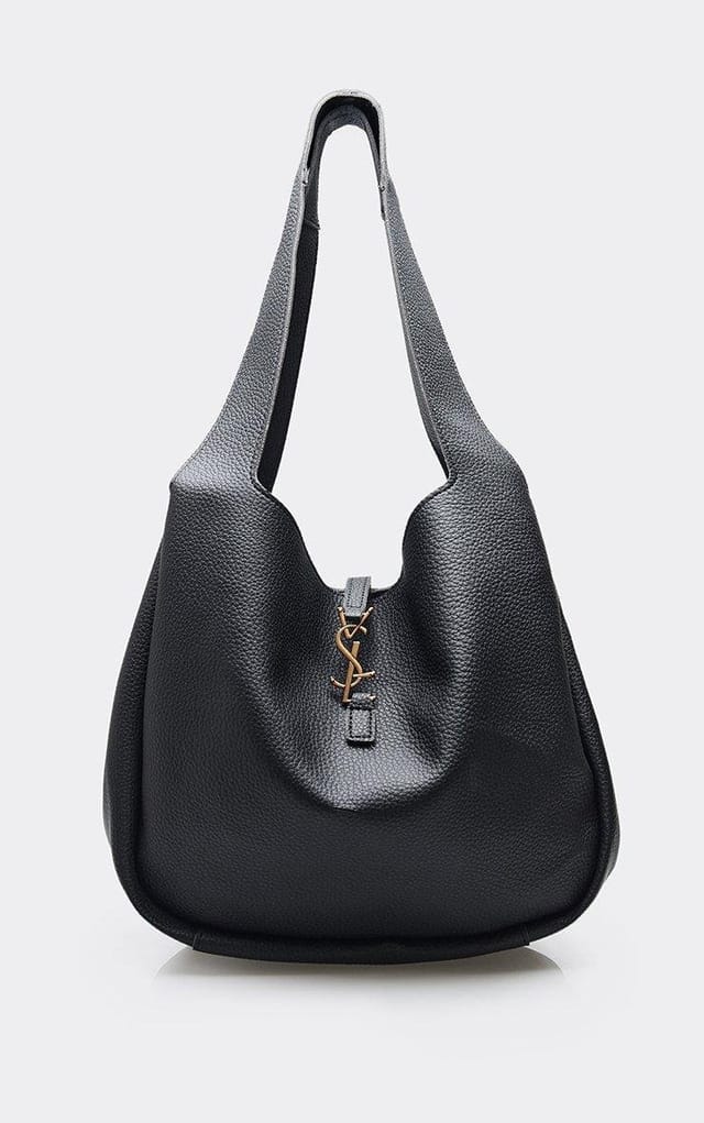 EGO Possible Logo Detail Oversized Shoulder Bag In Black Faux Leather, Women's Size UK 0 - 2