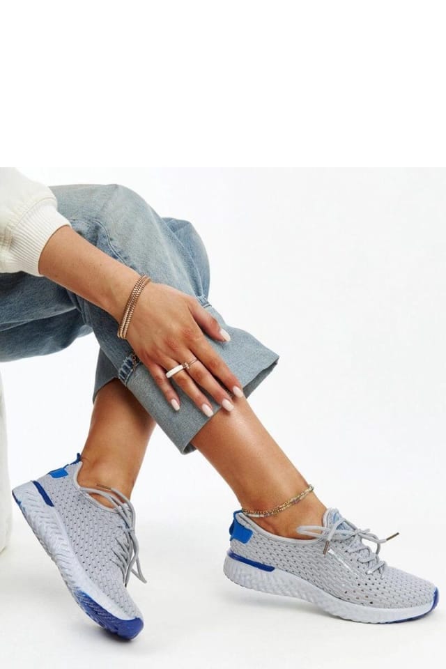 Love Lace Love Lace Women's Gray Fabric Lace Up Sneakers Spring Summer Rubber Sole Comfort in Grey - 2