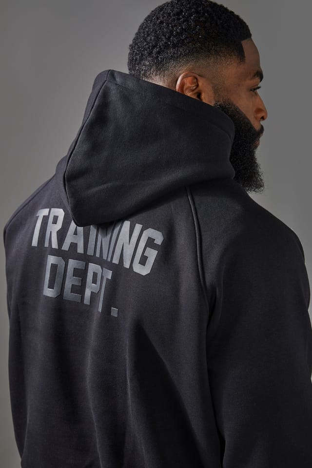 Training Dept. Training Dept. Men's Training Dept Boxy Hoodie & Regular fit Jogger Tracksuit in Black - 3