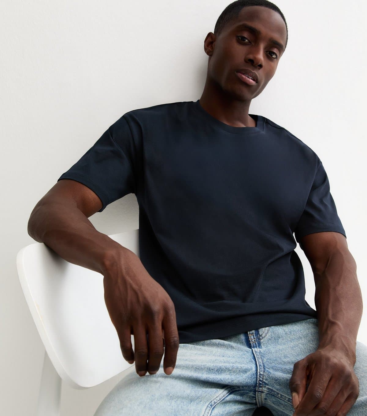 New Look Men's Navy Oversized Short Sleeve T-Shirt New Look