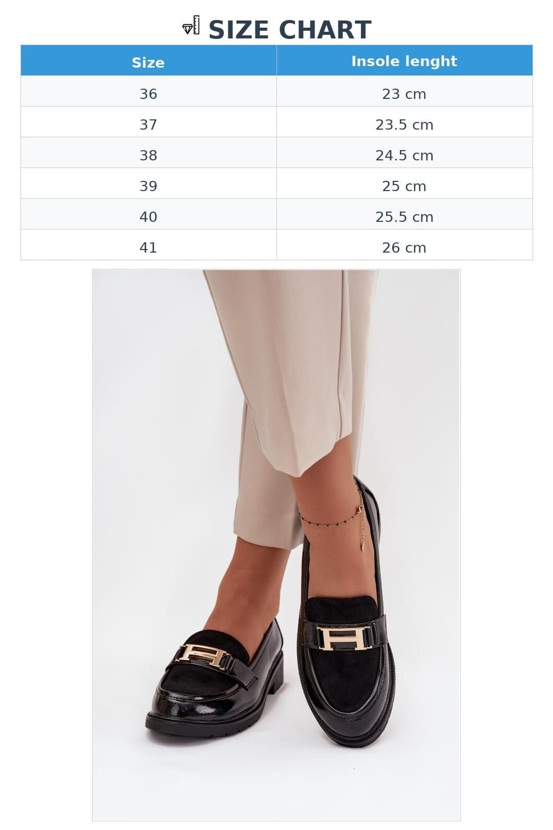 Love Lace Love Lace Women's Moccasin Gold Strap Loafers with Soft Insole Comfort in Black - 4