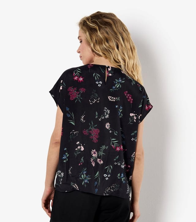 Apricot Women's Black Botanical Floral Print Top Apricot New Look - 3
