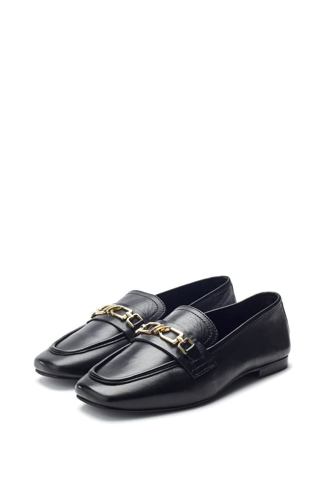 Moda In Pelle Moda In Pelle Women's 'Earley' Leather Ballet Pumps in Black - 2