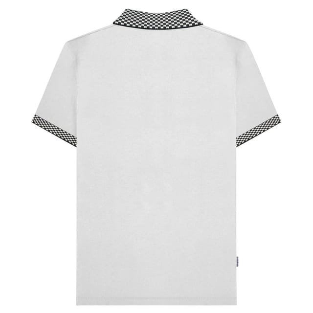 Lambretta Lambretta Men's SS25 Two Tone Polo Shirt in White - 3