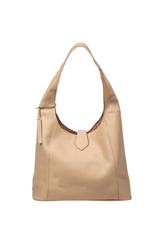 Pure Luxuries London Pure Luxuries London Women's 'Everly' Leather Shoulder Bag in Beige - 2