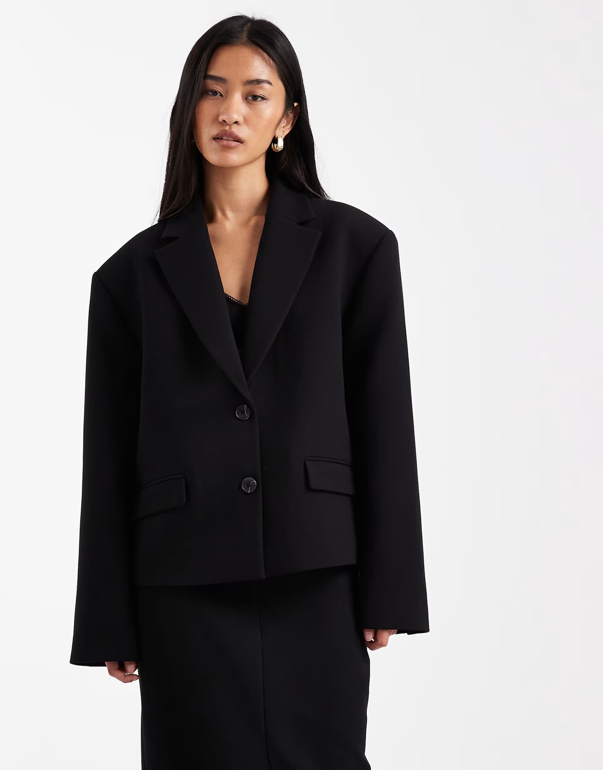ASOS ASOS DESIGN tailored super oversized mansy blazer co-ord  in black