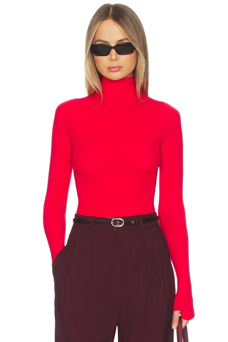 revolve Revolve Commando Turtleneck Bodysuit in Scarlet