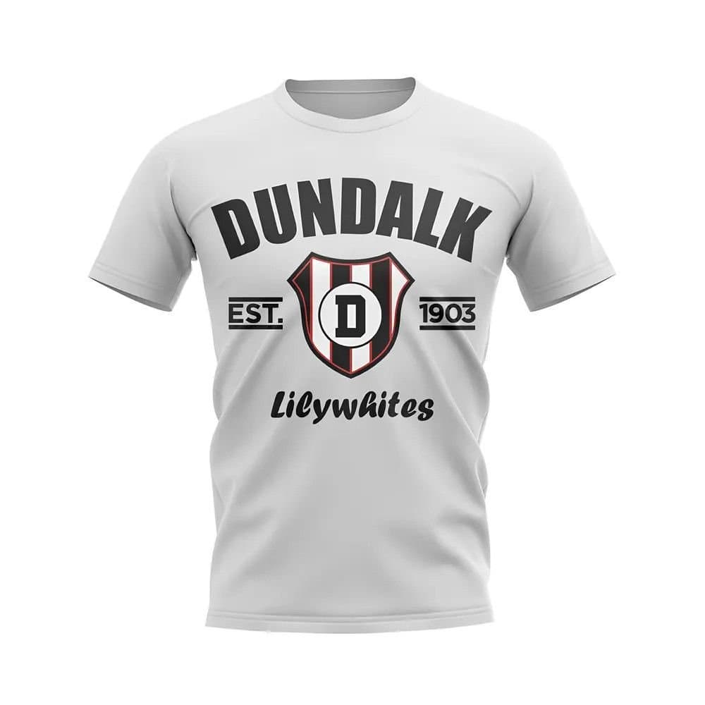 Dundalk Dundalk Men's Personalised Established Football T-Shirt in White