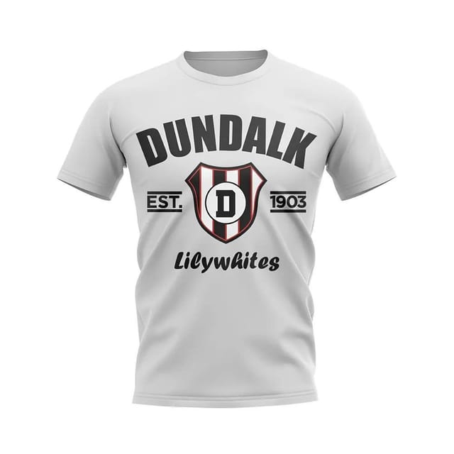 Dundalk Dundalk Men's Personalised Established Football T-Shirt in White - 2