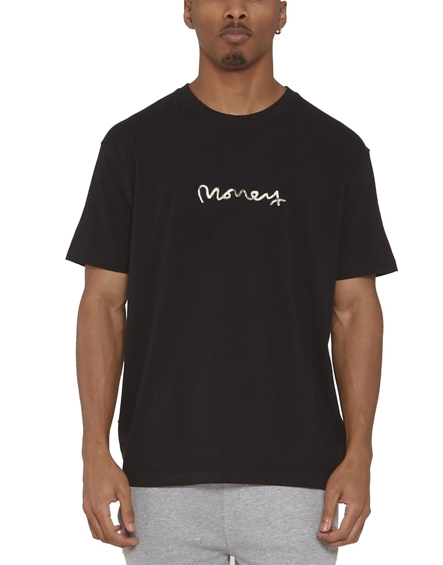 Money Money Men's Real Cash Dollar Tee in Black - 3