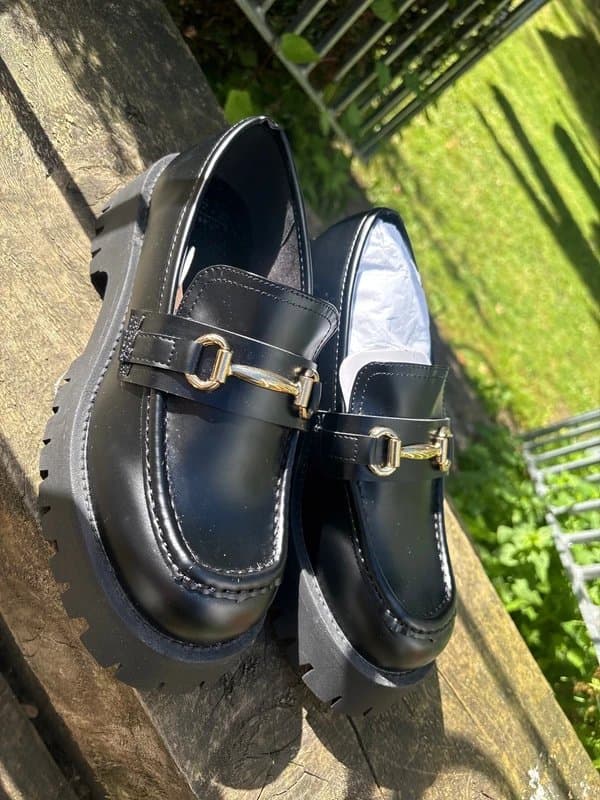ASOS Black Chucky Sole Loafer Size 4