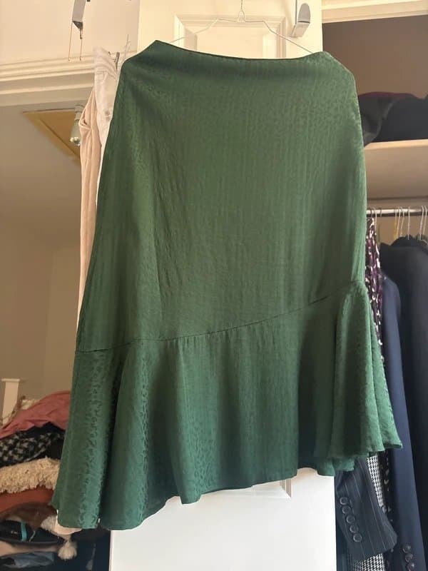White Stuff White Stuff Forest Green Flippy Skirt – 100% Viscose,size 10