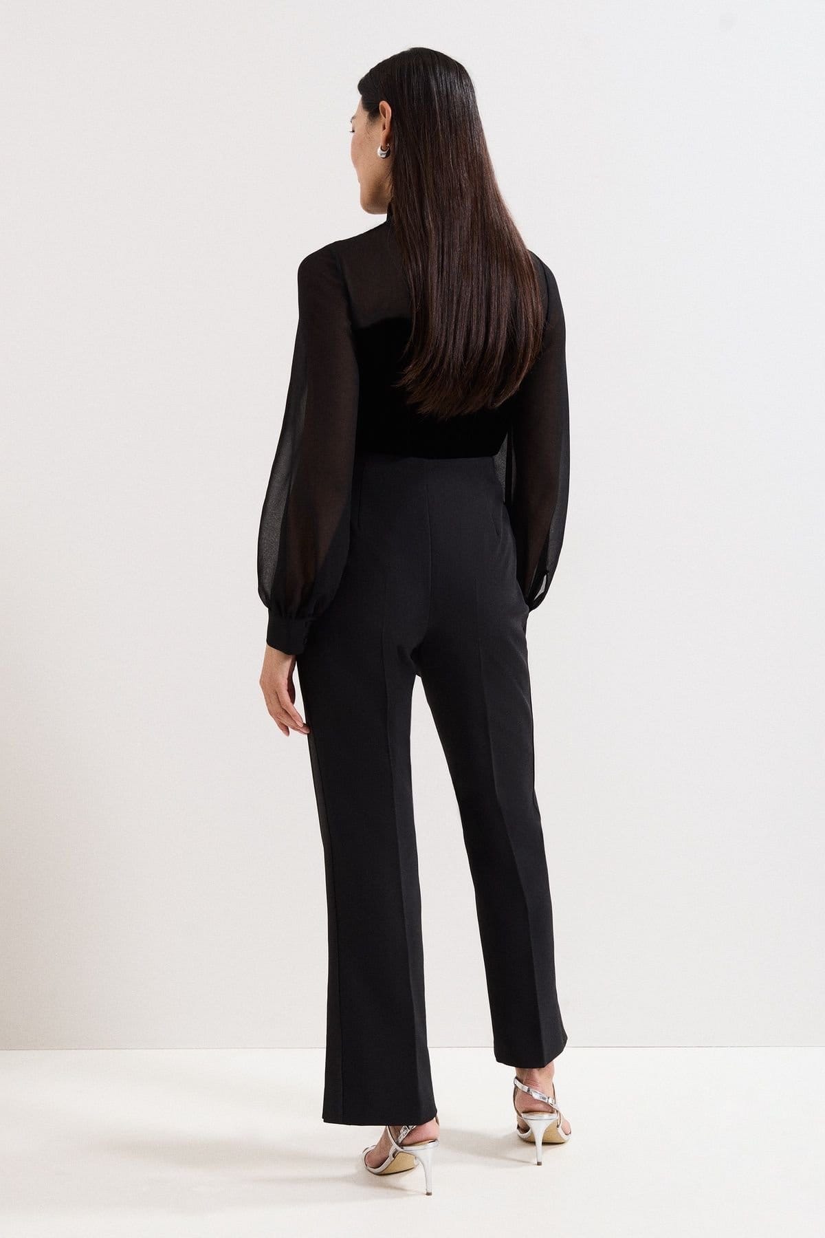 Phase Eight Phase Eight Women's Stasia Mid Rise Tux Trouser in Black - 4