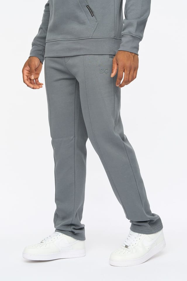 Duck&Cover Duck&Cover Chattamere Men's Straight-Leg Fleeceback Joggers with Welt Pockets in Mid Grey - 3