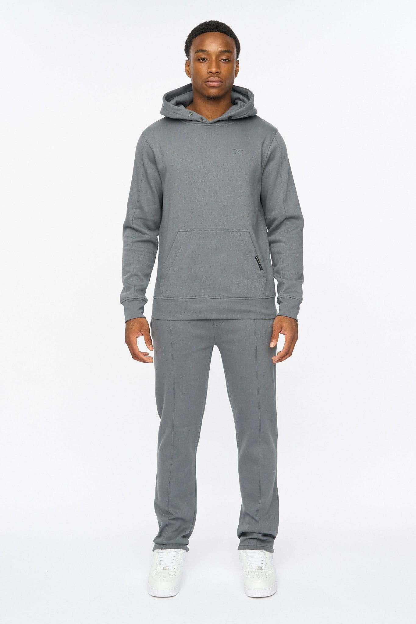 Duck&Cover Duck&Cover Chattamere Men's Straight-Leg Fleeceback Joggers with Welt Pockets in Mid Grey - 4