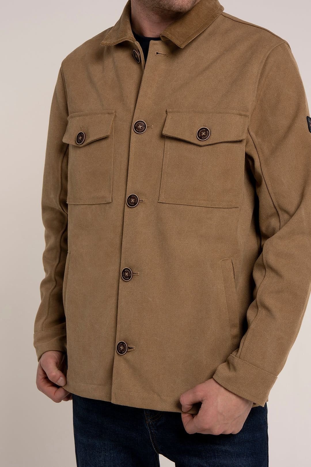 Brakeburn Brakeburn Men's NEWCHURCH CANVAS SHACKET in Tan - 4