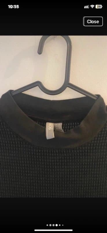 ASOS asos black mesh t shirt top sz 8 great condition