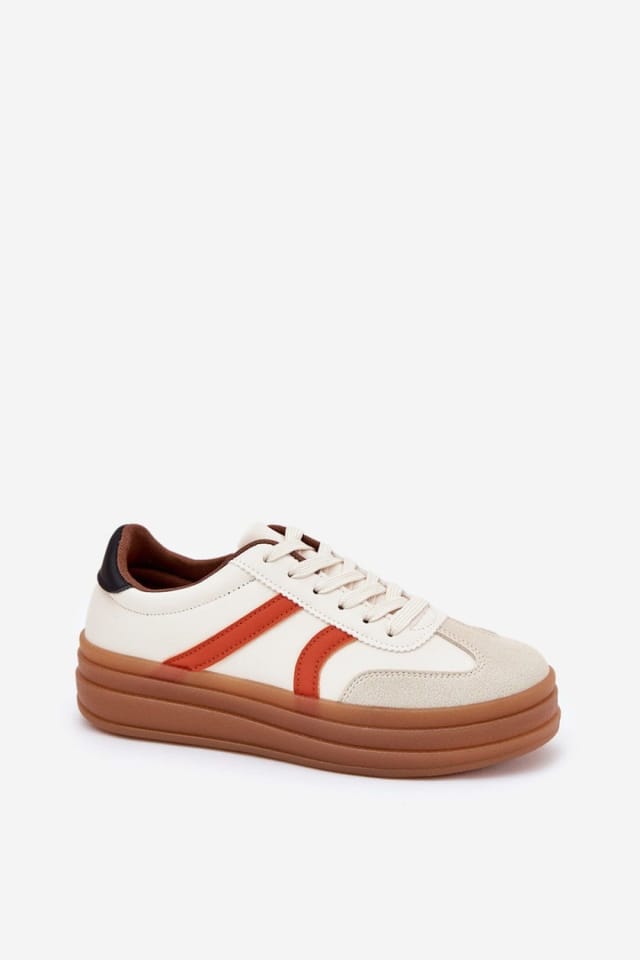 Love Lace Love Lace Women's Platform Sneakers in Ecological with Cushioned Insoles in Beige - 2