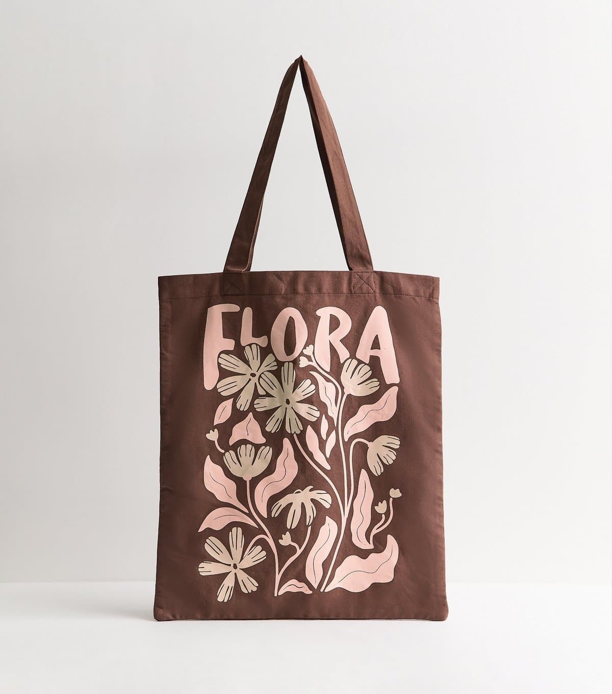 New Look New Look Brown Flora Print Tote Bag