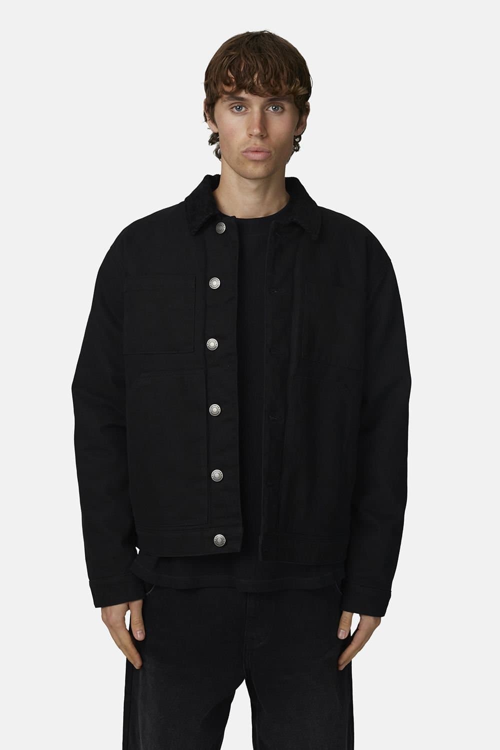Good For Nothing Good For Nothing Men's Washed Worker Jacket in Black