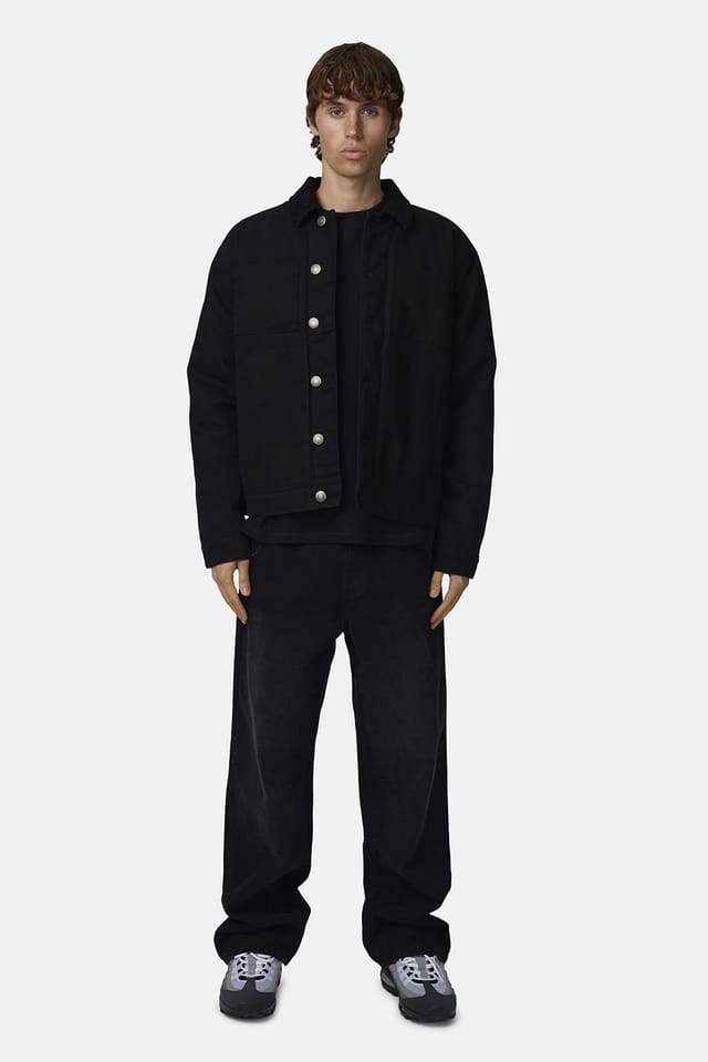 Good For Nothing Good For Nothing Men's Washed Worker Jacket in Black - 3