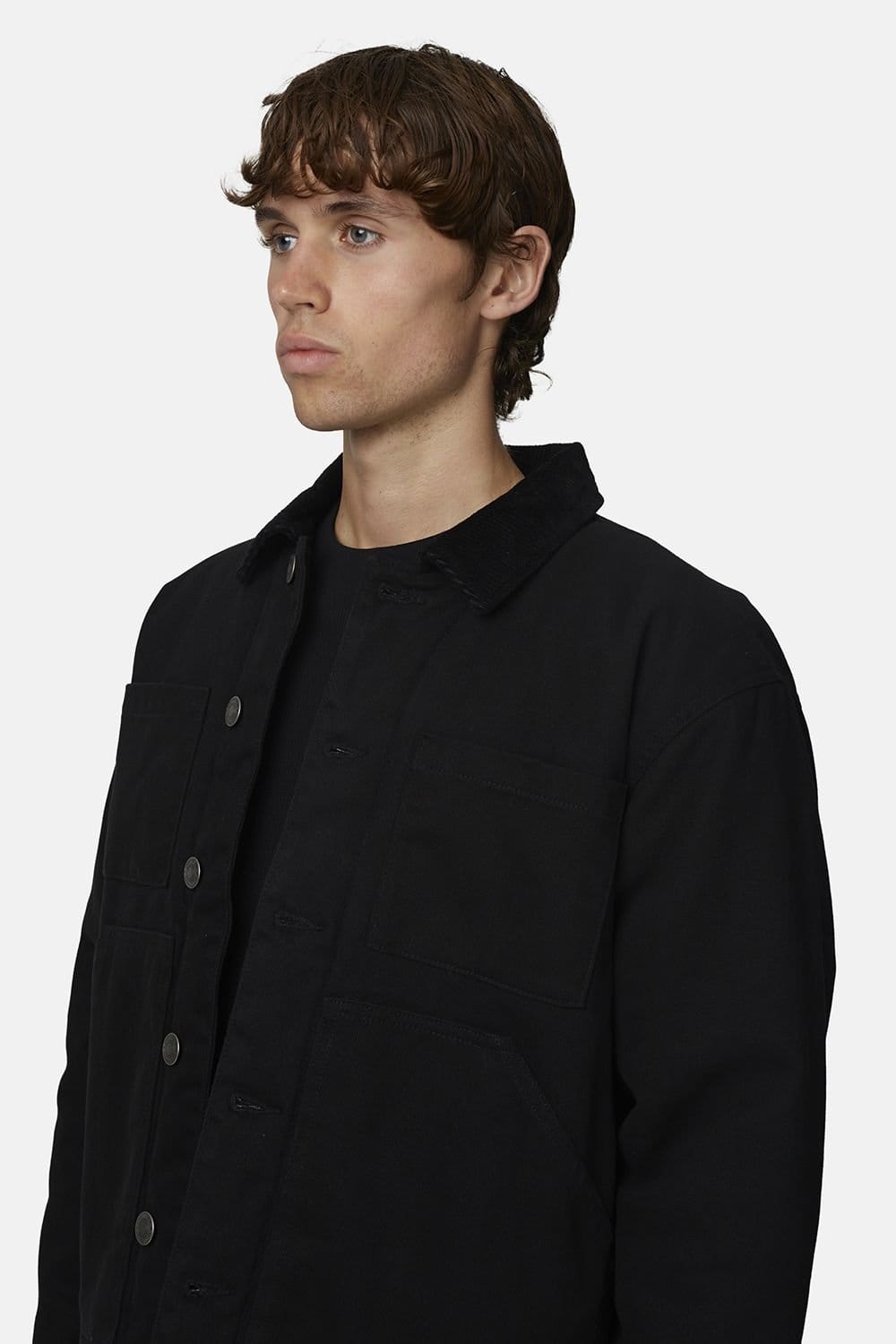 Good For Nothing Good For Nothing Men's Washed Worker Jacket in Black - 4