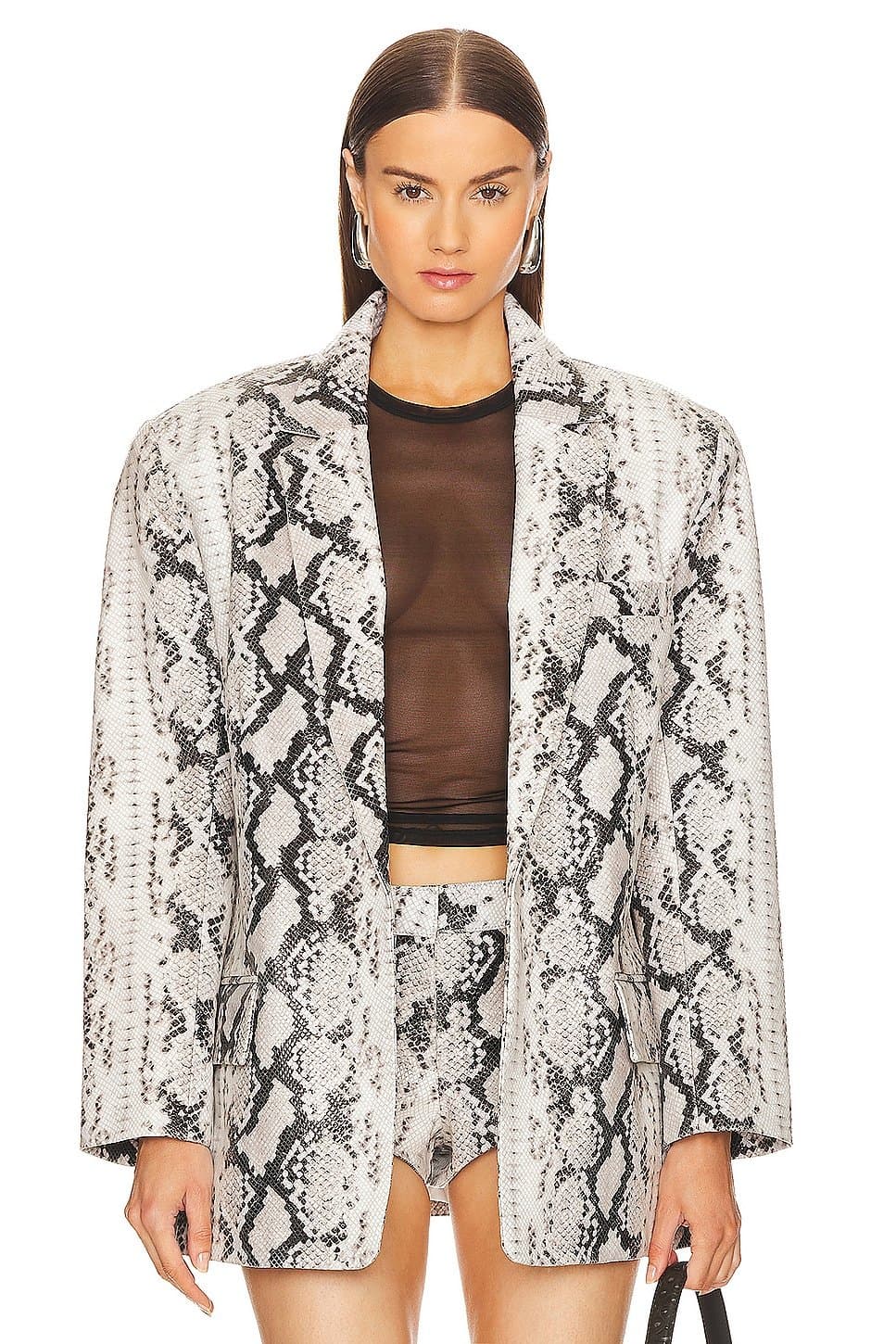 revolve Chloe Leather Blazer