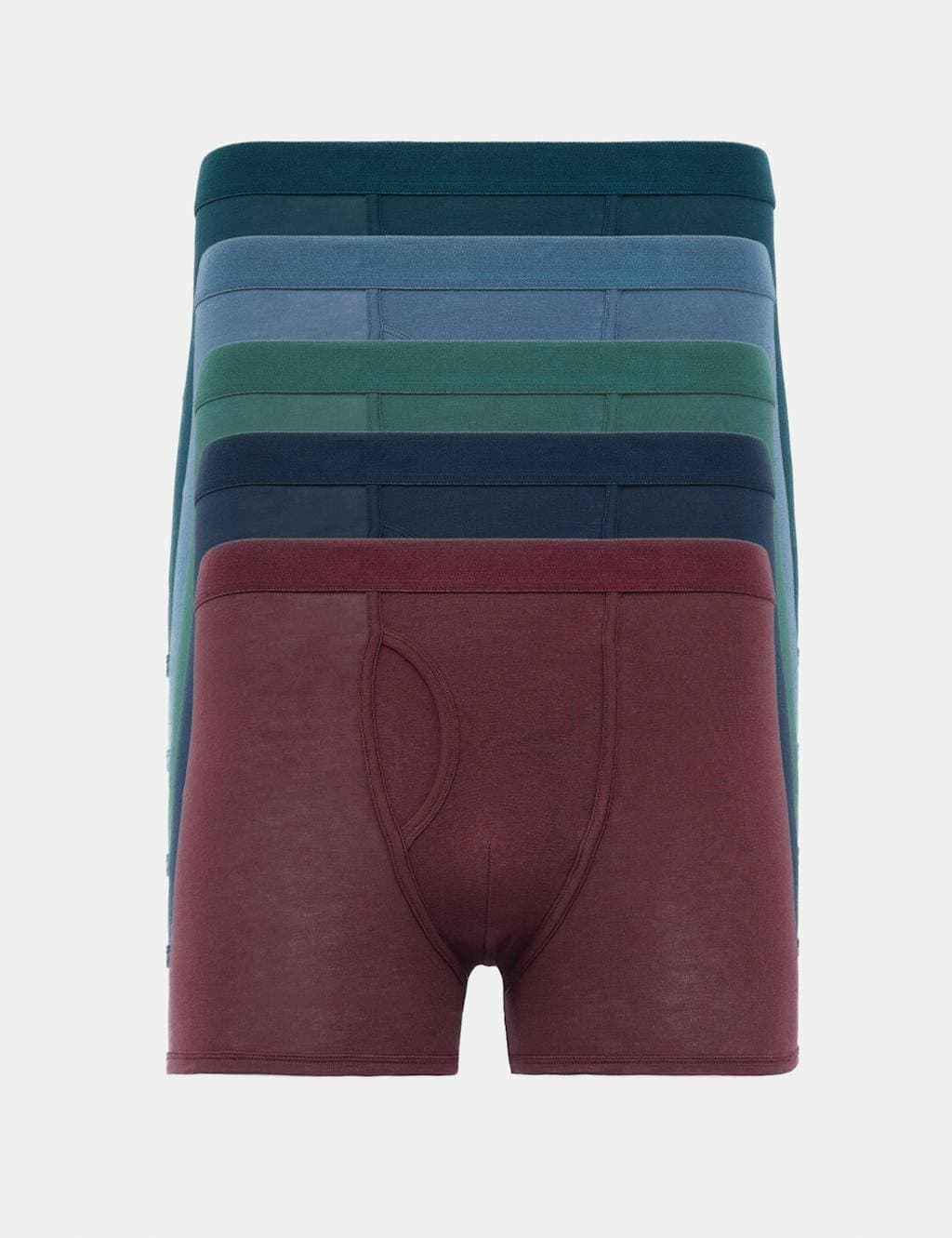 Marks & Spencer M&S 5 Pack Cotton Rich Stretch Trunks Multi