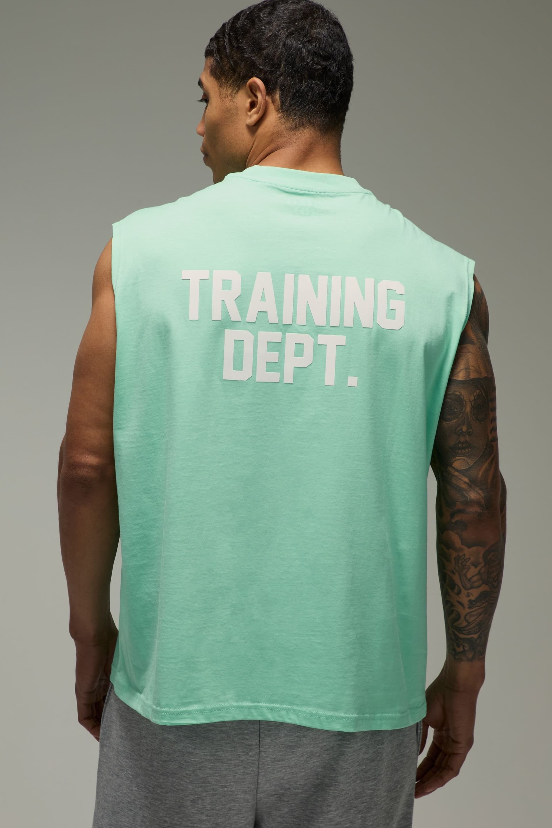 Training Dept. Training Dept. Men's Training Dept Oversized Tank in Light Green