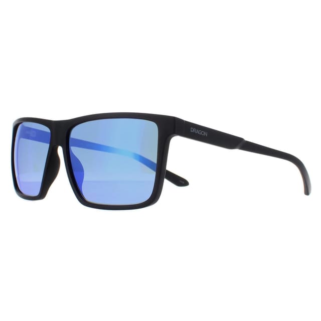 Dragon Dragon Men's Rectangle Matte Black Lumalens Blue Ionized Sparrow - 2