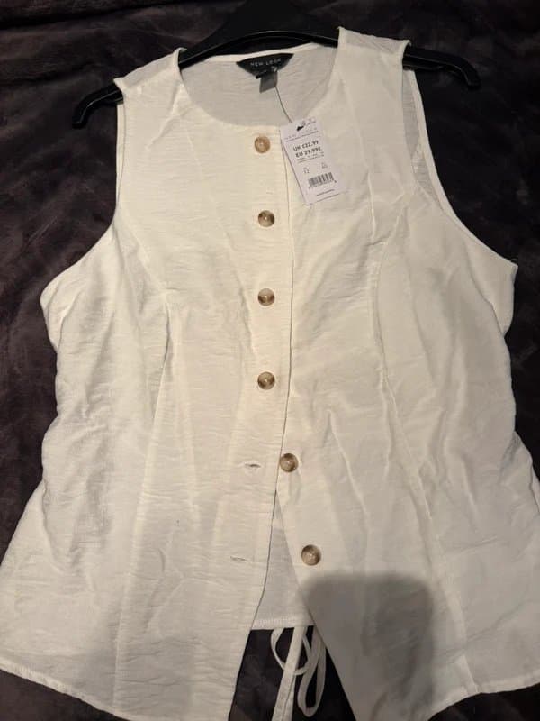 New Look New look white waistcoat