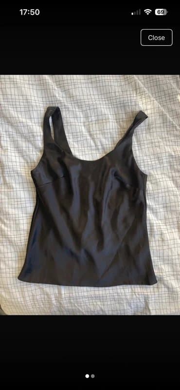 ASOS ASOS black satin top vest size 8