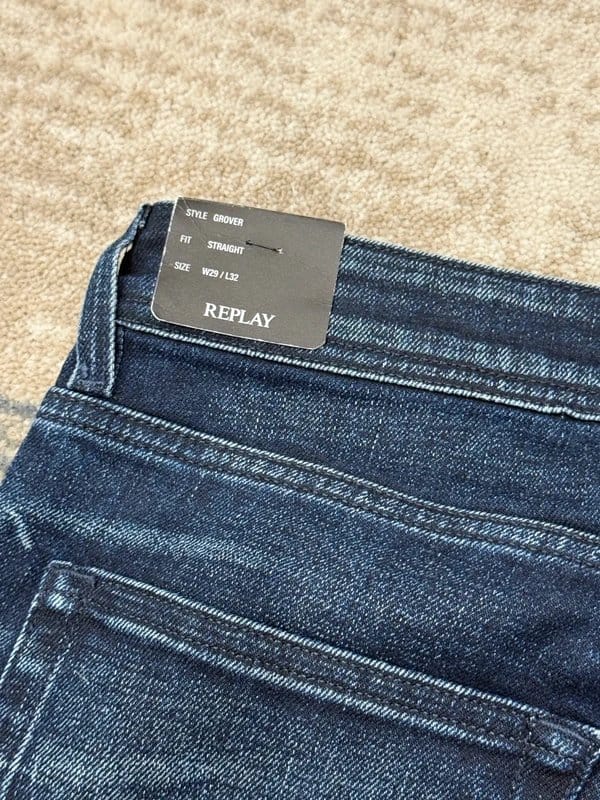 Replay Replay Grover Straight Fit Jeans in Dark Blue - 1