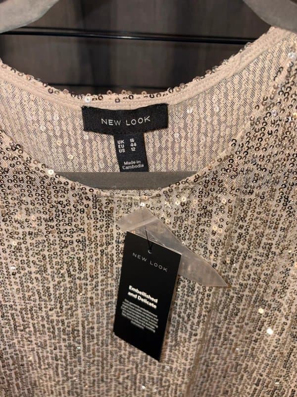 New Look Gold sequin vest top
