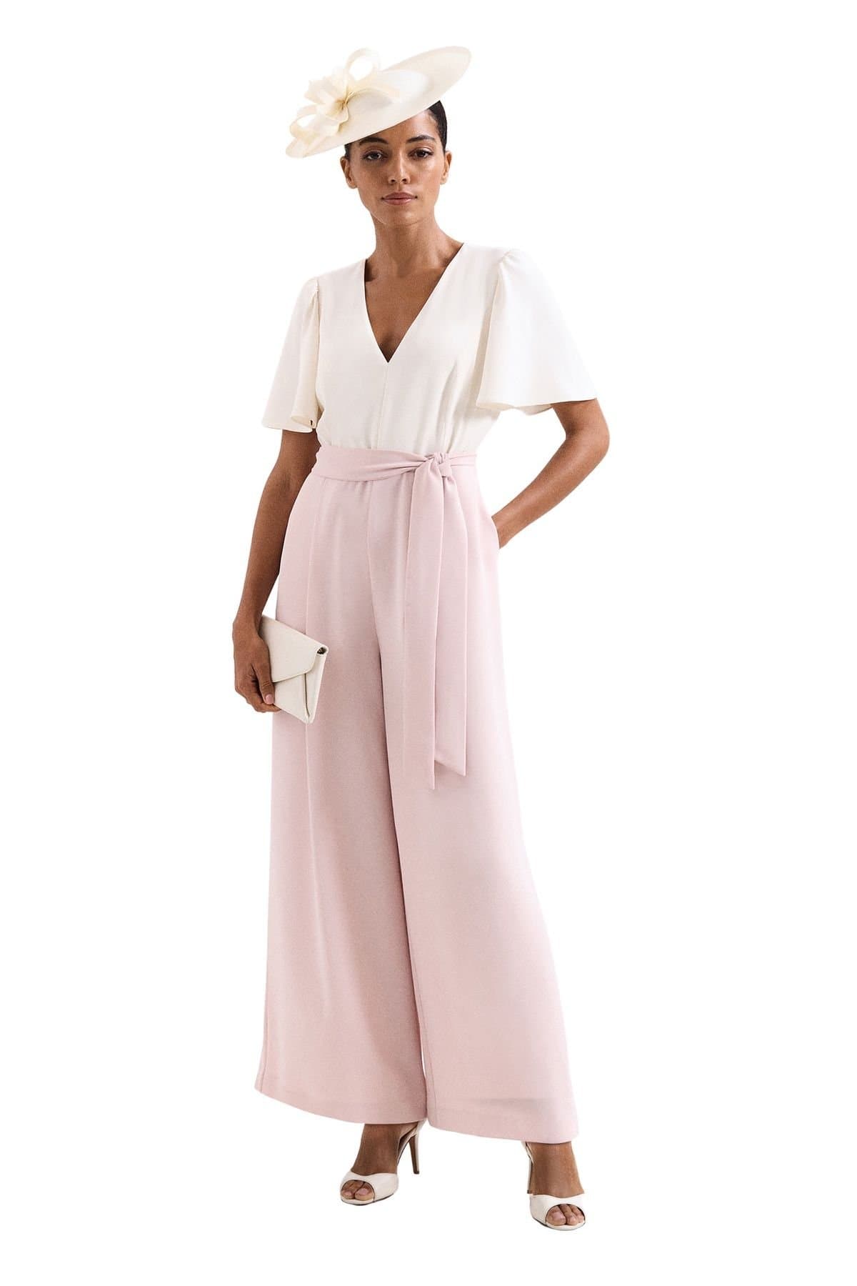 Phase Eight Phase Eight Women's Petite Kallie Jumpsuit in Pale Pink