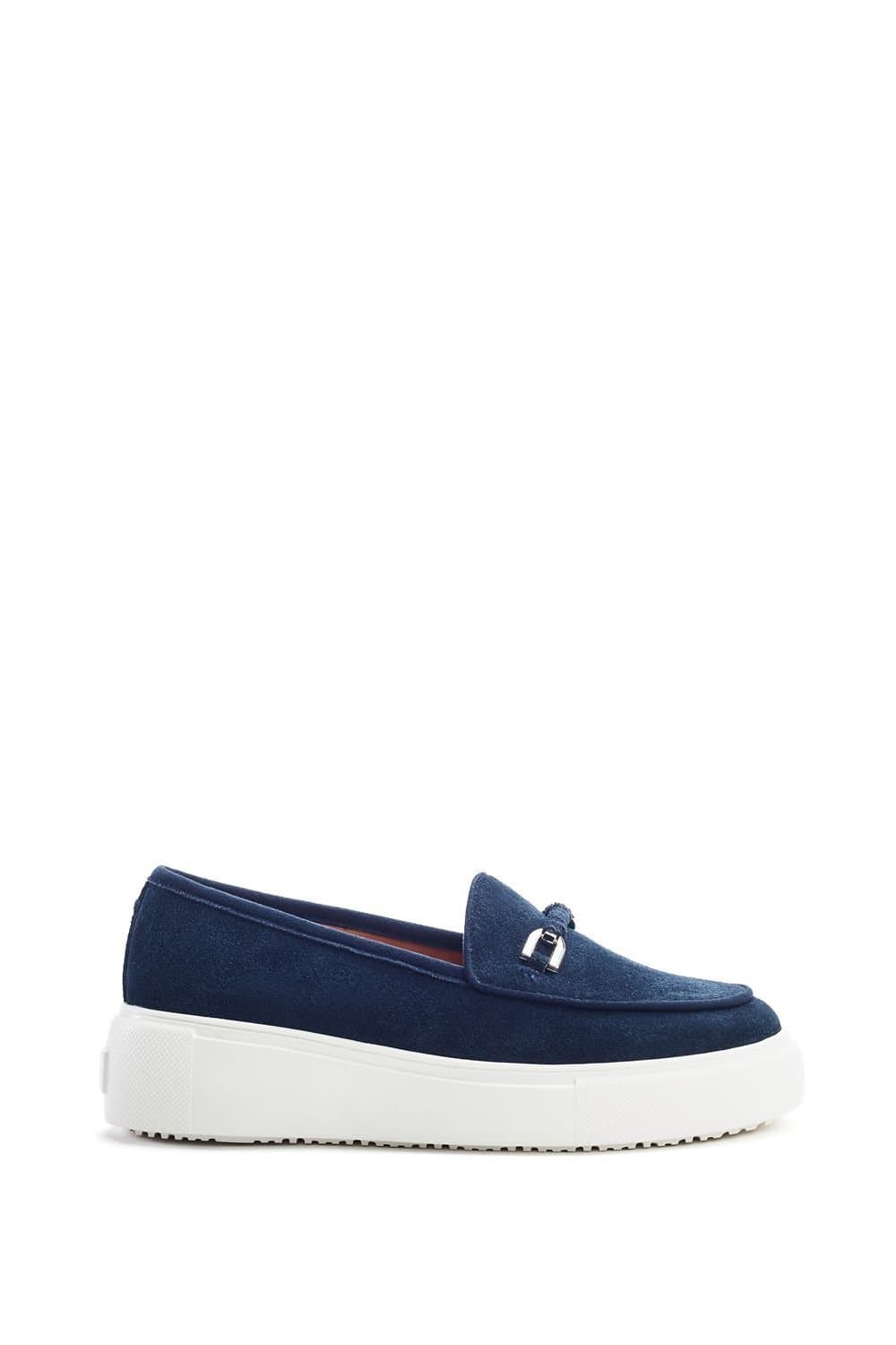 Moda In Pelle Moda In Pelle Women's 'Ettala' Suede Loafers in Navy