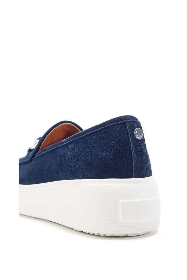 Moda In Pelle Moda In Pelle Women's 'Ettala' Suede Loafers in Navy - 3