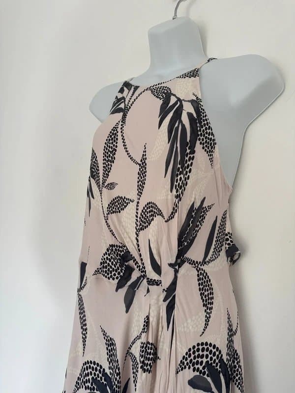 Mint Velvet New (shop floor) Mint Velvet Floral Leave Midi Dress - size uk 14