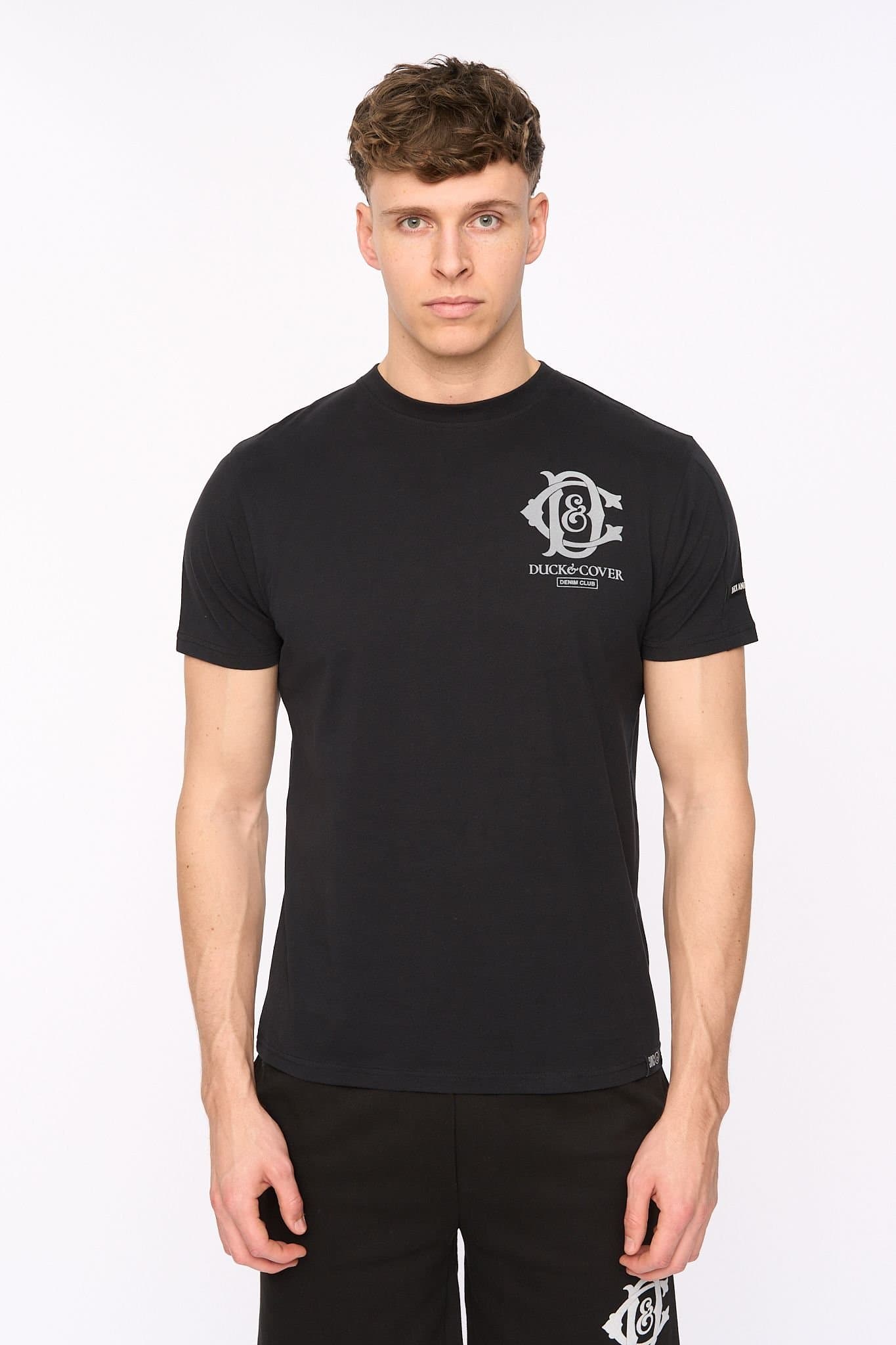 Duck&Cover Duck&Cover Men's Randolph Premium Brushed Cotton T-Shirt in Black