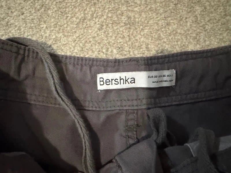 Bershka Grey Bershka cargo trousers