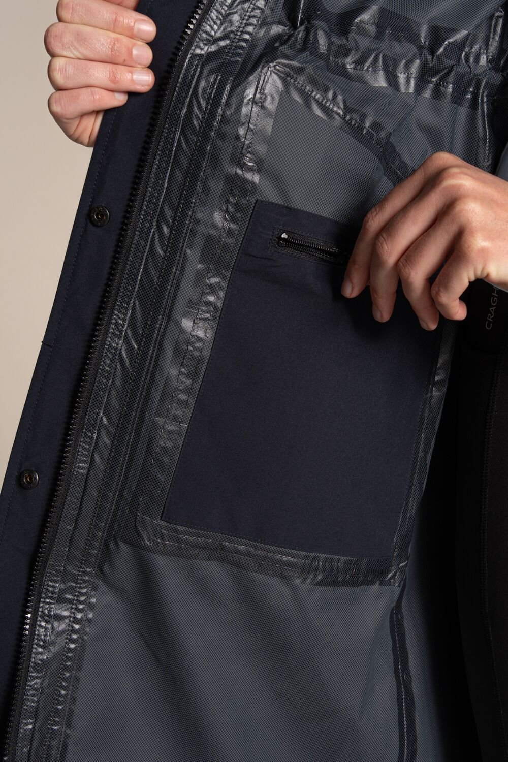 Craghoppers Craghoppers Women's National Trust Saxifrage Waterproof Jacket in Navy - 4