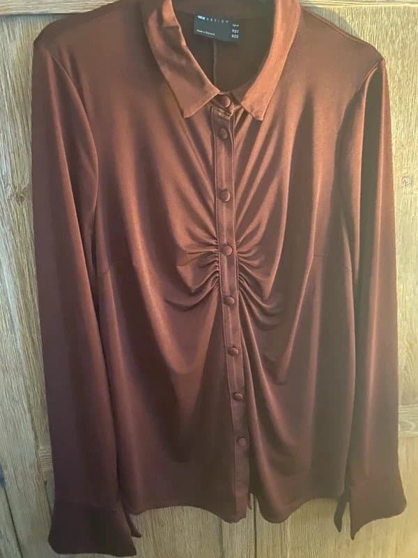 ASOS ASOS brown /rust stretch top size 18