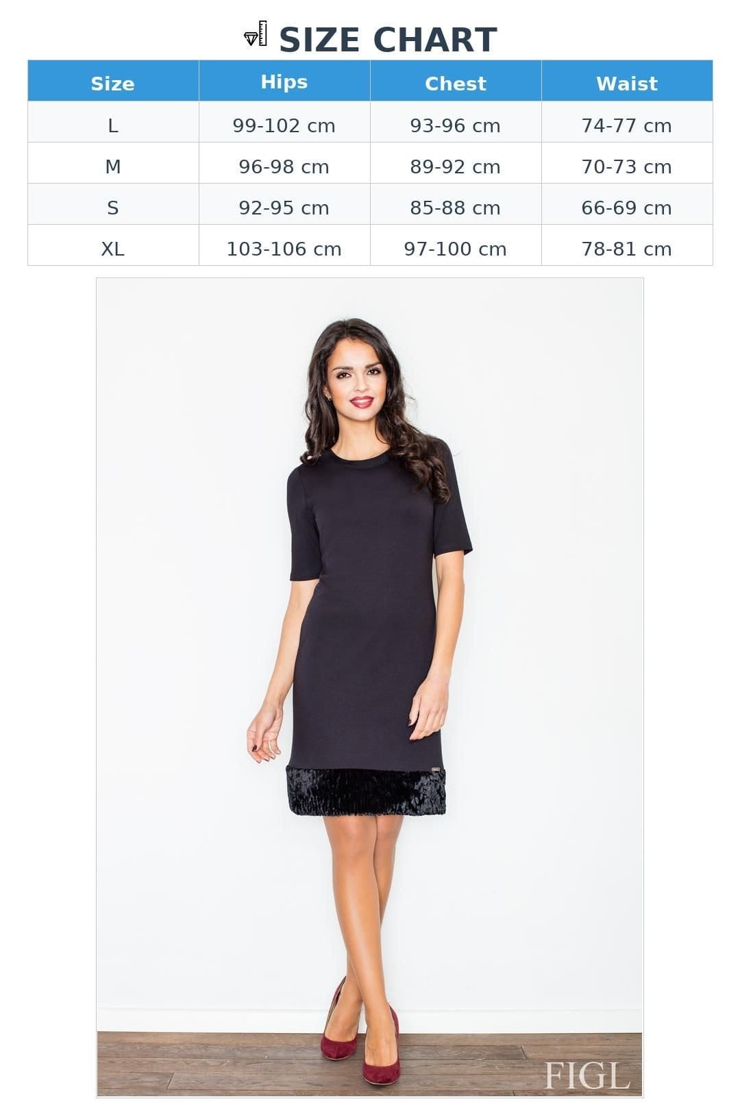 Love Lace Love Lace Women's Elegant Stretch Pencil Dress with Faux Fur Hem in Black - 4