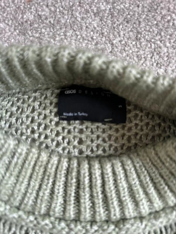 ASOS knitted green jumper