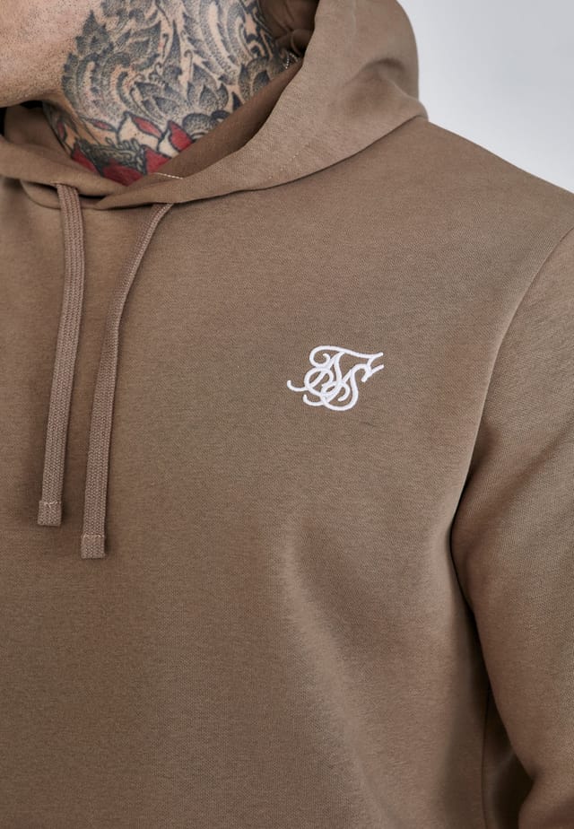 SikSilk SikSilk Men's Essentials Overhead Hoodie in Brown - 2